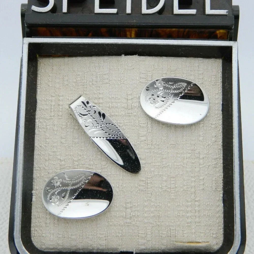 Vintage Silver Tone SPEIDEL Floral Embossed